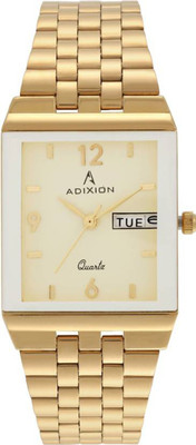 ADIXION 9151YM11A Day And Date 18 K Gold Pleating Igp Analog Watch - For Men