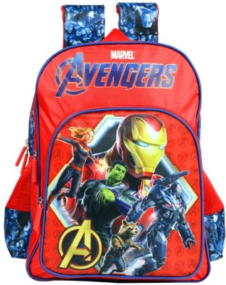 Avengers Pre-School 36cm Nursery (LKG/UKG/1st std) School Bag  (Red, Black, 14 inch)