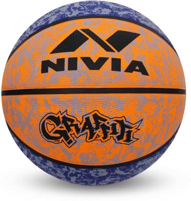 NIVIA GRAFFITI Basketball - Size: 7  (Pack of 1, Blue, Orange)