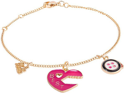 Voylla Alloy Gold-plated Charm Bracelet