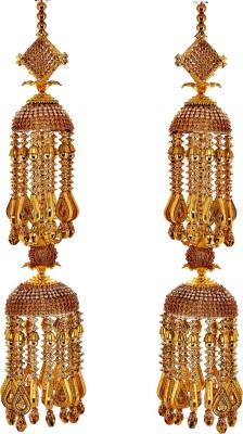 Lucky Jewellery Alloy Cubic Zirconia Gold-plated Kalire(Pack of 2)