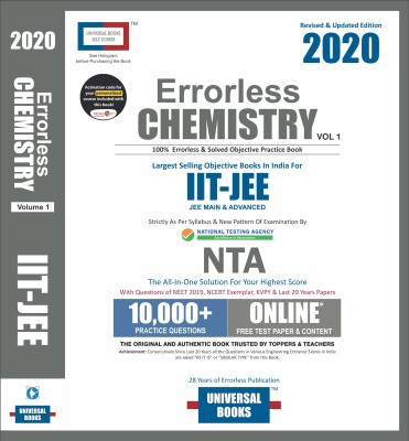 ERRORLESS CHEMISTRY JEE Mains & Advanced - 2020 by Universal Books (Set of 2 Volume), NTA(English, Paperback, Universal Books)