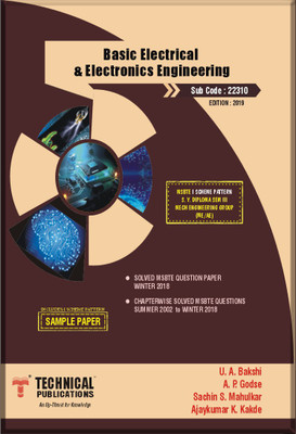 Basic Electrical & Electronics Engineering for S.Y. Dip. MSBTE I- SCHEME (III MECH - 22310 )(English, Paperback, U. A. Bakshi A. P. Godse S. S. Mahulkar Ajaykumar K. Kakde)