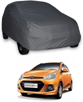 UDGHA Car Cover For Hyundai Grand i10 (Without Mirror Pockets)(Grey)