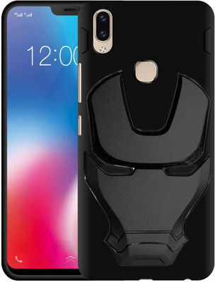 CASE CREATION Back Cover for Vivo V9 Pro(Black, 3D Case, Silicon, Pack of: 1)