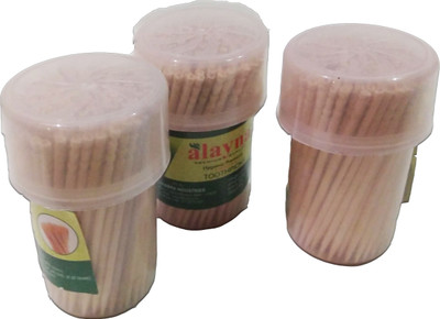 Alanya 150 piece premium Toothpicks - 150 toothpicks per piece(set of three 3)(Pack of 3)