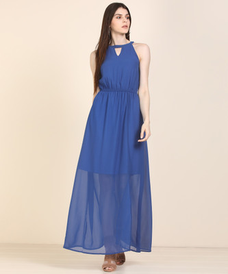HARPA Women Maxi Blue Full Length Dress