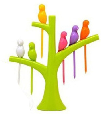 D DESIGN Bird Fruit Fork Disposable Plastic Fruit Fork Set(Pack of 2)