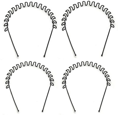 Maahal Set of 4Zig Zag Hair Band Hair Accessories For Women Head Band(Black)