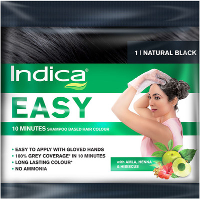 10 Off On Indica Easy Hair Color Natural Black 1 On Flipkart