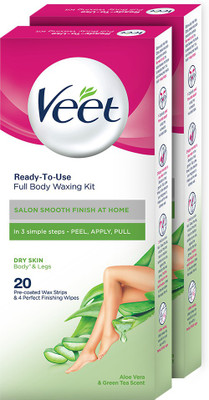 

Veet Dry Skin Full Body Waxing Kit Strips(40 Strips, Set of 2)