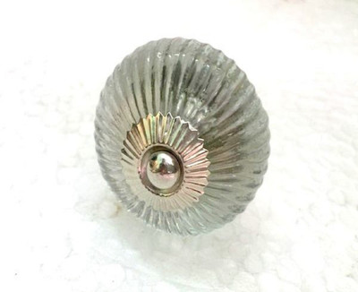 Robin Export Company Vintage Glass Door Knob with Door Plate Architectural Salvage Glass Cabinet/Drawer Handle(Clear Pack of 1)