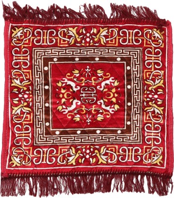 E-Retailer Polyester Prayer Mat(Multicolor Pooja Aasan, Free, Pack of 2)