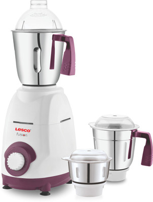 

LESCO MMAAMIX Fusion 750 W Mixer Grinder(White, Purple, 3 Jars), Purple;white
