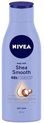 NIVEA Body Milk Shea Smooth Body Lotion 200 ml (Pack of 2)(400 ml)