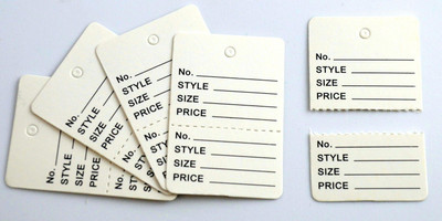 Sadar Shop 2 Part Printed 500 Pcs Paper Label(White)