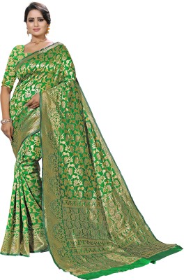 jayant creation Embellished Banarasi Art Silk Saree(Green)