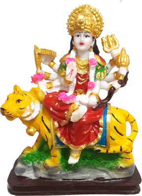 SK Craft Goddess Maa Durga Devi Idol Handicraft Statue Decorative Showpiece  -  20 cm(Polyresin, Multicolor)
