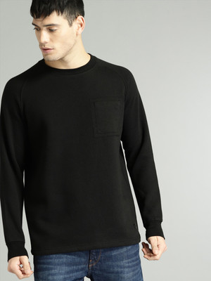 Roadster Full Sleeve Solid Men Sweatshirt