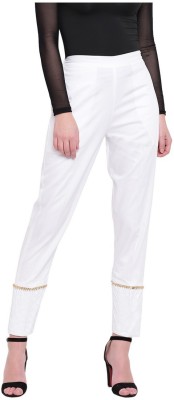 RIVI Regular Fit Women White Trousers