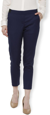 van-heusen-regular-fit-women-dark-blue-trousers