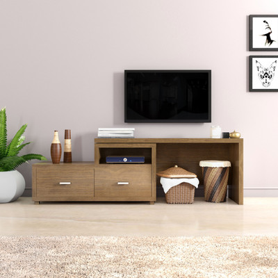 Flipkart Perfect Homes Lavo Engineered Wood TV Entertainment Unit(Finish Color - Walnut)