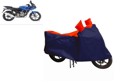 Auto Oprema Waterproof Two Wheeler Cover for Bajaj(Pulsar 220 DTS-i, Blue, Red)
