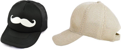 FashMade Solid Sports/Regular Cap Cap(Pack of 2)