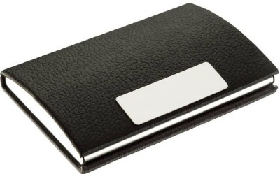 billionBAG | HIGH QUALITY | Stylish Black Soft leatherite Credit/debit/ATM/ID/Visiting SUPER SLEEK, STURDY 10 Card Holder 10 Card Holder(Set of 1, Black)