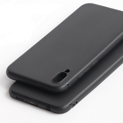ss creation Back Cover for Vivo V11 Pro Plain Black Case, smooth finish, soft rubber. Rubber Case, Soft Black Case(Black, Shock Proof, Pack of: 1)