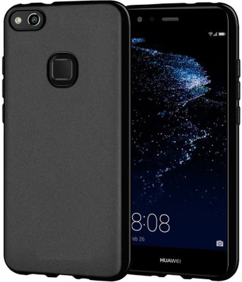 ss creation Back Cover for Huawei P10 LITE Plain Black Case, smooth finish, soft rubber. Rubber Case, Soft Black Case(Black, Shock Proof)