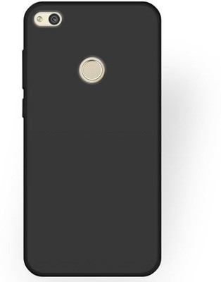 ss creation Back Cover for Huawei P8 Lite Plain Black Case, smooth finish, soft rubber. Rubber Case, Soft Black Case(Black, Shock Proof, Pack of: 1)