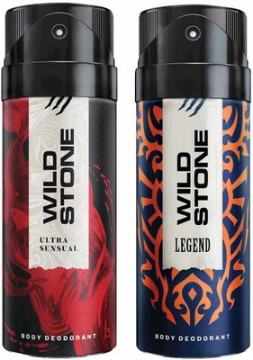 

Wild Stone Ultra Sensual and Legend Deodorant Spray Pack of 2 Combo (150ML each) Deodorant Spray - For Men(300 ml, Pack of 2)