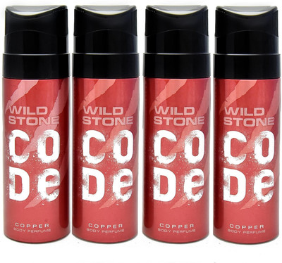 

Wild Stone Code COPPER Pack of 4 Deodorant Spray - For Men(480 ml, Pack of 4)