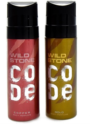 Wild Stone Code Copper & Gold Combo Perfume Body Spray  -  For Men(240 ml, Pack of 2)