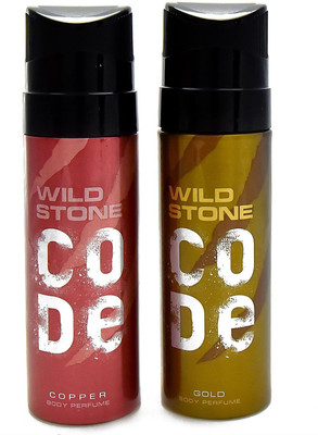 

Wild Stone Code Copper & Gold Combo Perfume Body Spray - For Men(240 ml, Pack of 2)
