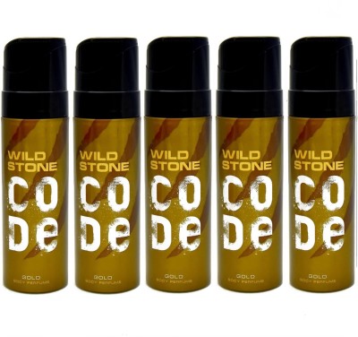 Wild Stone GOLD ( PACK OF 5) Perfume Body Spray  -  For Men(120 ml, Pack of 5)