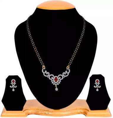 Bhagya Lakshmi Alloy Red, White Jewellery Set(Pack of 1)