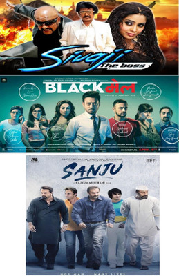

Sivaji , Blackmail , Sanju (pack of 3) clear HD print all movies are in Hindi it's burn DATA DVD play only in computer or laptop it's not original without poster(DVD Hindi)