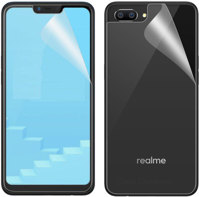 CASE CREATION Front and Back Screen Guard for Realme C1(Pack of 2)