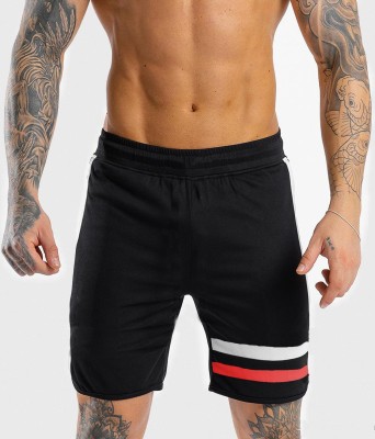 Young trendz Striped Men Black Basic Shorts