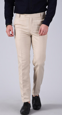 AD & AV Regular Fit Men Beige Trousers