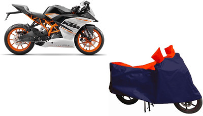 Auto Oprema Waterproof Two Wheeler Cover for KTM(RC 390, Blue, Red)