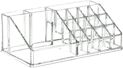 SUKHAD 16 Grid Acrylic Organiser 16 Grid Arcylic Lipstick Organiser Vanity Box(Transfarant)