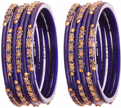 NMII Glass Zircon Bangle Set(Pack of 12)