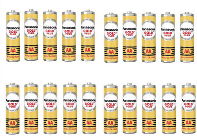 Panasonic AA GOLDPLUS 1.5V R6NDG/1B10 BATTERY (PACK OF 20)  Battery(Pack of 20)