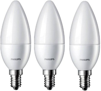 PHILIPS 2.7 W Candle E14 LED Bulb(White, Pack of 3)