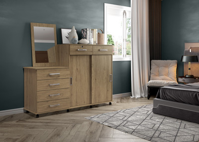Furn Central Engineered Wood Free Standing Cabinet(Finish Color - Matte Rustico)