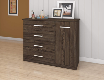Furn Central Engineered Wood Free Standing Cabinet(Finish Color - Moka)