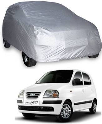UDGHA Car Cover For Hyundai Santro Xing (Without Mirror Pockets)(Silver)
